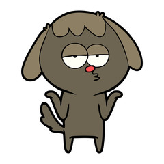 cartoon bored dog