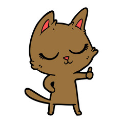 calm cartoon cat
