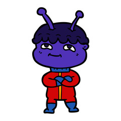friendly cartoon spaceman