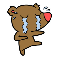cartoon crying bear