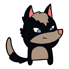 friendly cartoon wolf