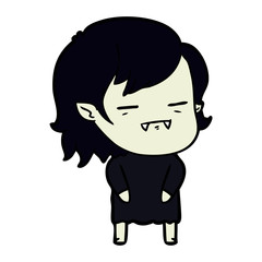 Obraz premium cartoon undead vampire girl