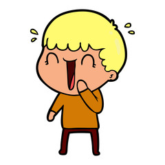 Obraz premium laughing cartoon man