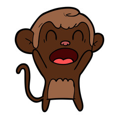 shouting cartoon monkey
