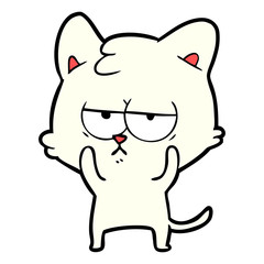 bored cartoon cat