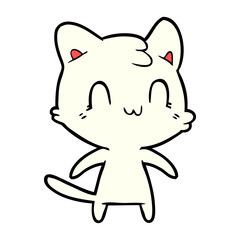 cartoon happy cat