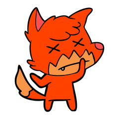 cartoon dead fox