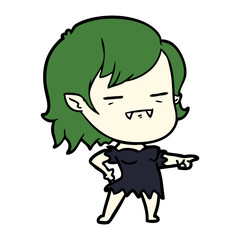 cartoon undead vampire girl