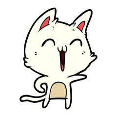 happy cartoon cat