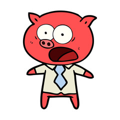 cartoon pig shouting