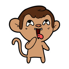 crazy cartoon monkey