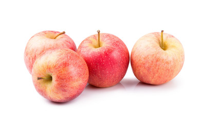 Red apples isolated on a white background