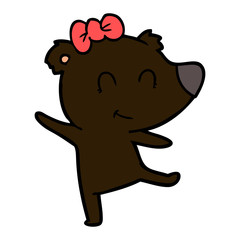Fototapeta premium female bear cartoon