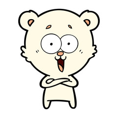 laughing teddy  bear cartoon