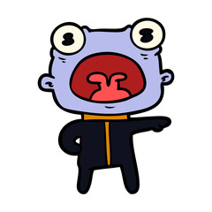 cartoon weird alien communicating