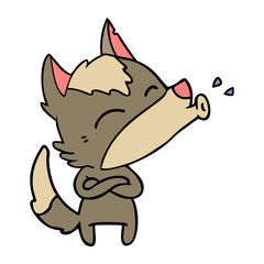 howling wolf cartoon