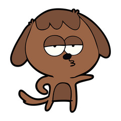 cartoon bored dog