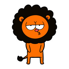 cartoon tired lion