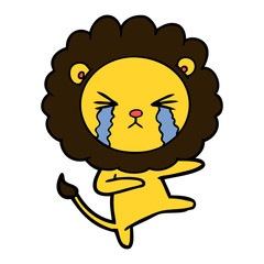 cartoon crying lion