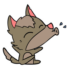 howling wolf cartoon