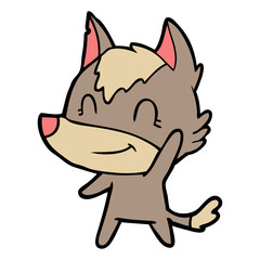 friendly cartoon wolf