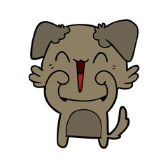 happy little dog cartoon