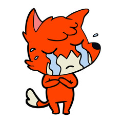 crying fox cartoon