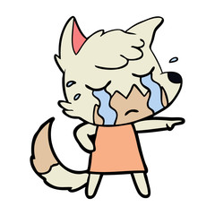 crying fox cartoon