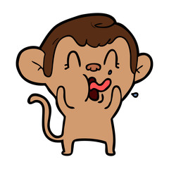 crazy cartoon monkey