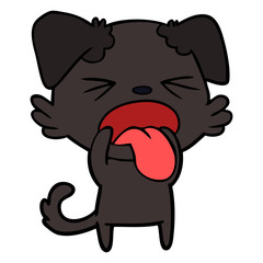 Obraz premium cartoon disgusted dog