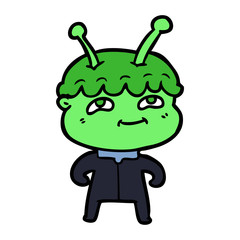 friendly cartoon spaceman