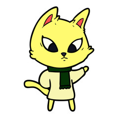 confused cartoon cat