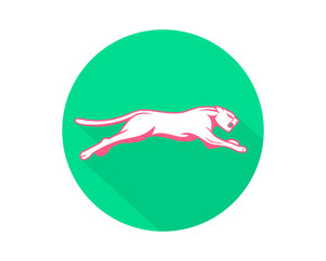 pink leopard cheetah tiger jaguar beast animal image vector