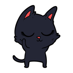 calm cartoon cat