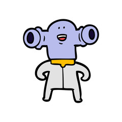 friendly cartoon alien