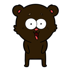 laughing teddy  bear cartoon