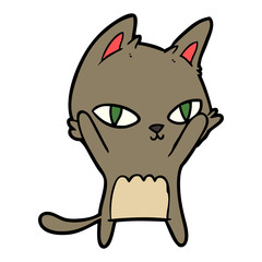 cartoon cat staring