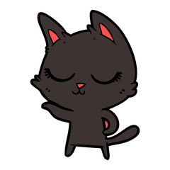 calm cartoon cat