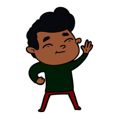 Fototapeta premium happy cartoon man