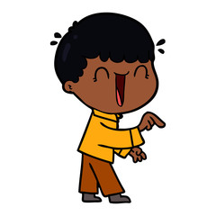 laughing cartoon man pointing finger