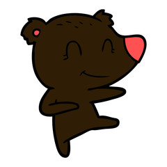 smiling dancing bear cartoon