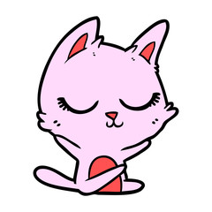 calm cartoon cat