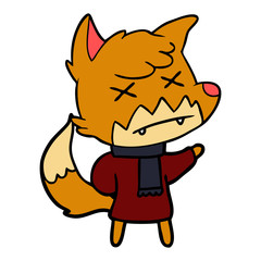 cartoon dead fox