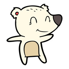 smiling polar bear cartoon