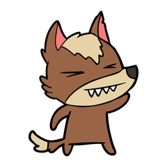 angry wolf cartoon