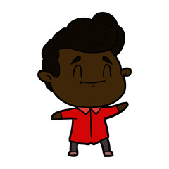 happy cartoon man