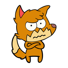 cartoon annoyed fox