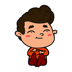 happy cartoon man