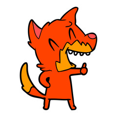 laughing fox cartoon