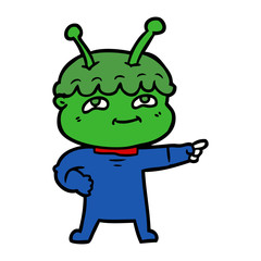 friendly cartoon spaceman
